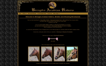Breagha Arabian Halters - Another Quality Affordable Web Site from Bob Fuller Web Design