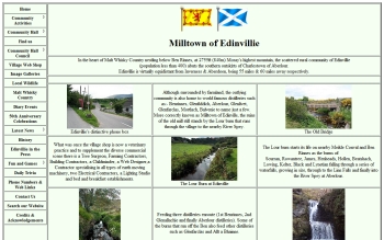 Edinvillie Community Web Site - Another Quality Affordable Web Site from Bob Fuller Web Design